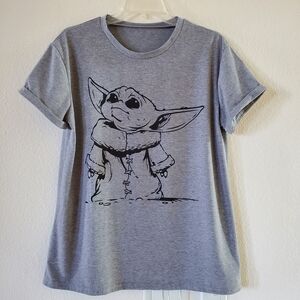 Baby Yoda Tee - Gray - XL